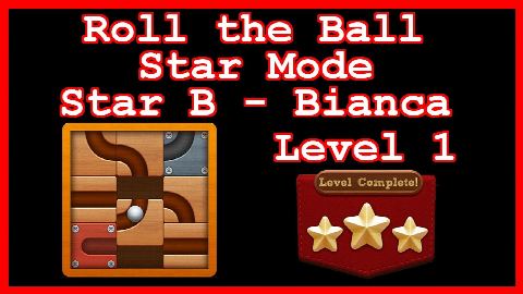 Roll the Ball Bianca Level 1 (Star Mode - Star B) - Lösung Solution Walkthrough