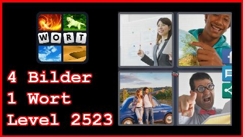 4 Bilder 1 Wort - Level 2523 - Auto, Weltkugel, Finger, Pinwand - Lösung