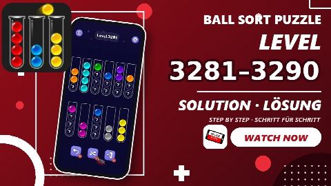 Ball Sort Puzzle – Level 3281–3290 gelöst