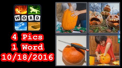 4 Pics 1 Word - Daily Puzzle - Halloween 2016 - 10/18/2016 - 10/18/2016 - October 18, 2016 - Answer