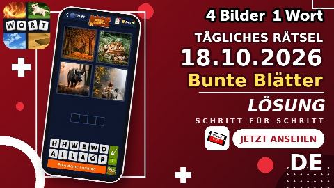 4 Bilder 1 Wort – Tägliches Rätsel 18.10.2026 – Lösung „Bunte Blätter“
