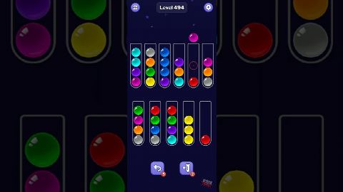 Ball Sort Puzzle – Level 491–500 gelöst