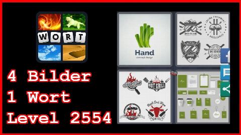 4 Bilder 1 Wort - Level 2554 - Hand, Hot Grill, Design - Lösung