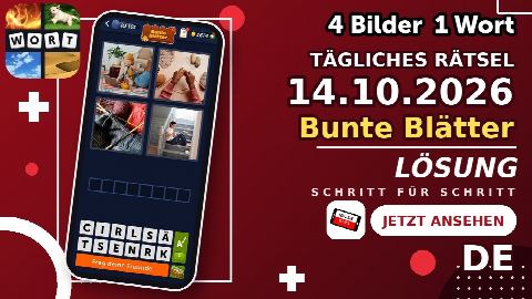 4 Bilder 1 Wort – Tägliches Rätsel 14.10.2026 – Lösung „Bunte Blätter“