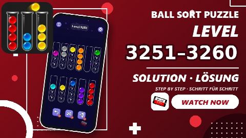 Ball Sort Puzzle – Level 3251–3260 gelöst