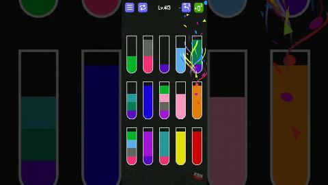 Water Sort - puzzle games – Level 411–420 gelöst