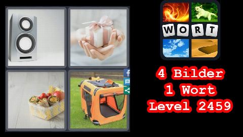 4 Bilder 1 Wort - Level 2459 - Boxen, Päckchen, Hundebox, Frühstücksbox - Lösung