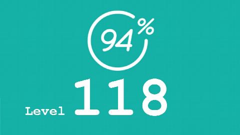 94 Prozent (94%) - Level 118 - Strand - Lösung