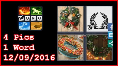 4 Pics 1 Word - 12/09/2016 - Daily Puzzle - Christmas 2016 - 12/9/2016 - December 9, 2016 - Answer