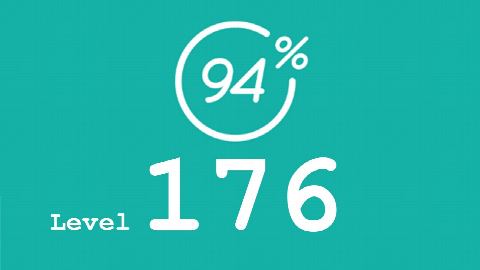 94 Prozent (94%) - Level 176 - Bild Auge - Lösung