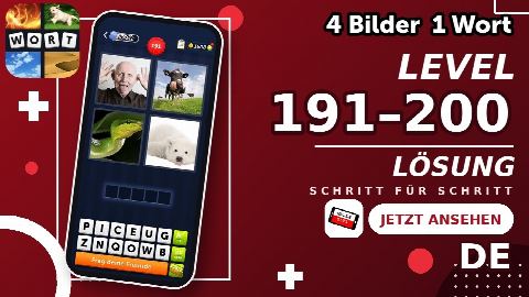 4 Bilder 1 Wort – Level 191–200 gelöst | Alle Lösungen (Update: 2026)