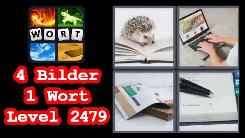 4 Bilder 1 Wort - Level 2479 - Igel, Buch, Laptop - Lösung